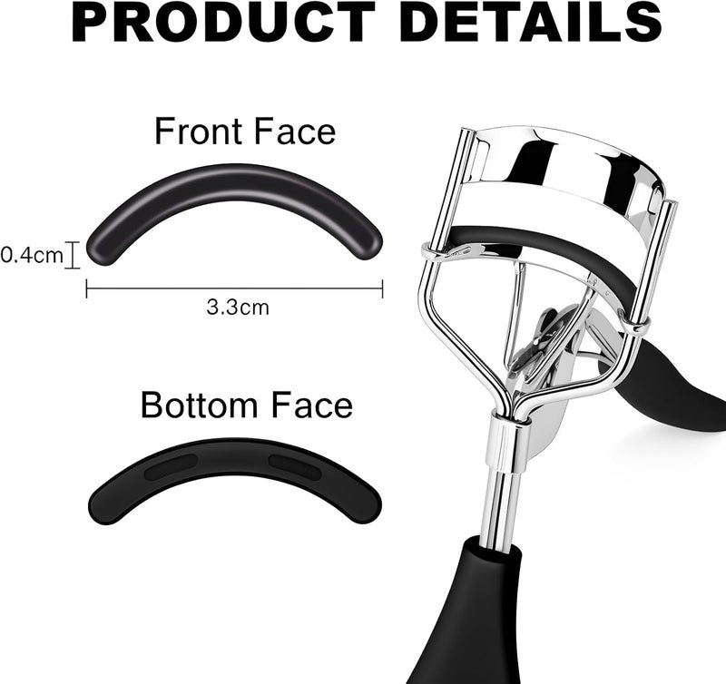 Pdtwq 100Pack Compatible with Tweezerman Eyelash Curler Refills,Silicone Rubber Eyelash Curler Pads Compatible with Tweezerman Eye Lash,Black. - Image 5